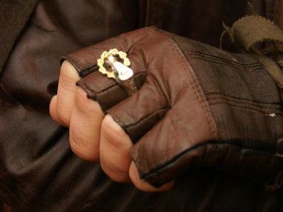 Ring of Barahir on glove